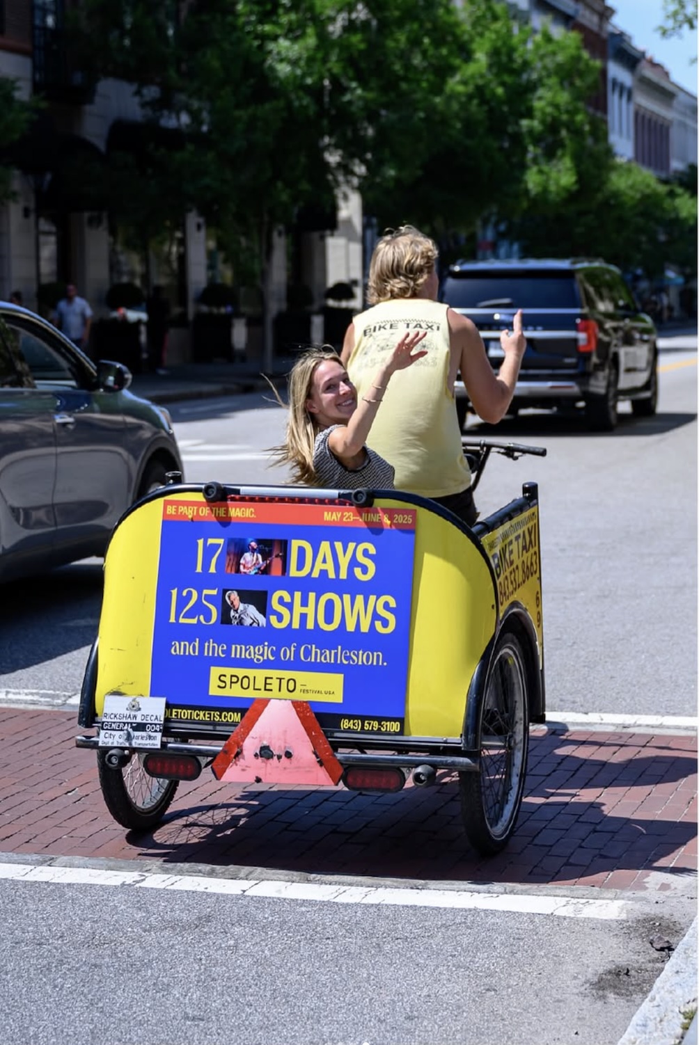 Spoleto Festival pedicab advertising